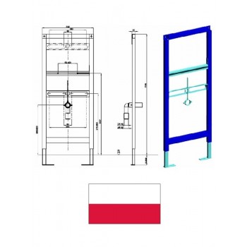 Zemapmetuma rāmis izlietnei 1185mm, 90.609.00