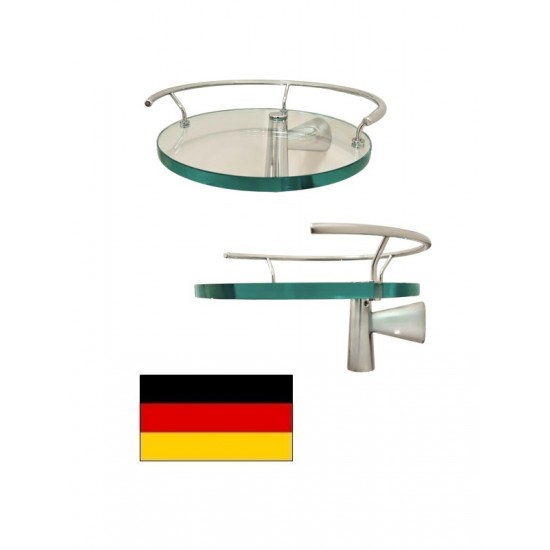 Stikla plauktiņš D180mm,311000118,hroms, KIDO