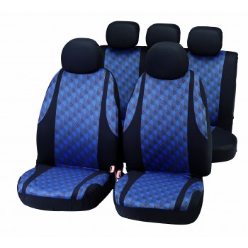 Auto sēdekļu pārvalku komplekts "JAQUARD", melns/zils