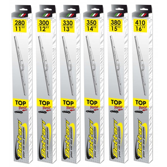 Aizmugurējā stikla tīramā slotiņa ''TOP Rear'' 300 MM 12'' 1 gab - 10 adapteri