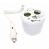 Dubultā piepīpēšanas  ligzda  +2USB portiem 1AMP "POWER-STATION"