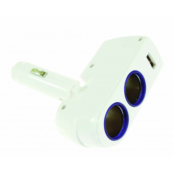 Dubultā piepīpēšanas ligzda +1USB portu 1AMP 