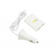 Automašīnas lādētājs x 4 USB kabelis: 1,5 M — izeja 2,4 A + 2,4 A "NEXUS"