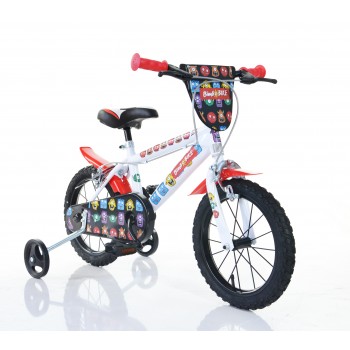Bērnu velosipēds Bimbo Bike 16'' ''MONSTER'', melns/ sarkans/ balts