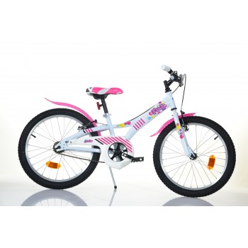 Bērnu velosipēds 20’’ "CANDY", balts/rozā