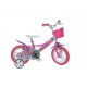 Bērnu velosipēds Bimbo Bike 12'' ''BUTTERFLY'', rozā/balts