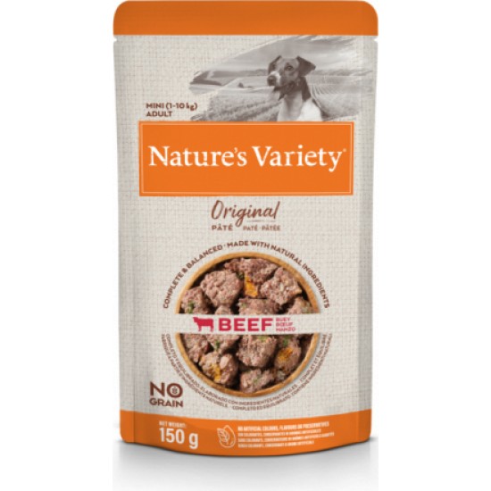 NV Dog Original Mini Beef 0.150 kg - Konservi ar liellopu pieaugušiem suņiem (8gb)