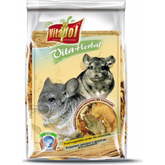 Vitapol VITA HERBAL augļu un darzeņu papildbarība šīnšilām 100 g