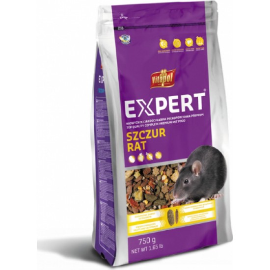 Vitapol EXPERT pilnvertīga barība žurkām 750 g
