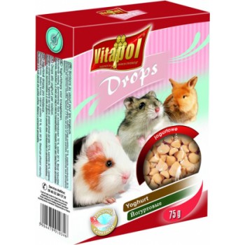 Vitapol COMPLEMENTARY DROPS papildbarība ar jogurtu grauzējiem 75 g