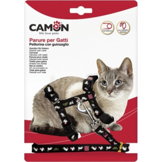 Camon Kaķu pavada - iemaukti Cat 10x1200mm