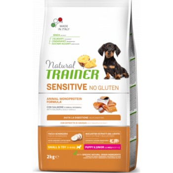 NT DOG SENSITIVE NO GLUTEN PUPPY&JUNIOR SMALL&T SALMON 2 KG- pilnvertīga bezglutēna sausā barība ar lasi mazo šķirņu kucēniem