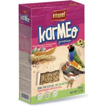 Vitapol KARMEO PREMIUM Pilnvērtīga barība zebru zuktiem un eksotiskiem putniem 500g