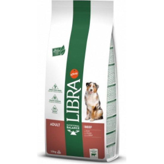 LIBRA DOG ADULT BEEF 14kg - VISU ŠĶIRŅU SUŅIEM (LIELLOPS)