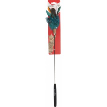 Rotaļlieta Kaķiem - Nūja ar spalvām un bumbu 65cm
