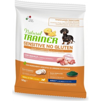 NT DOG SENSITIVE NO GLUTEN SMALL&T PORK 60G- pilnvertīga bezglutēna sausā barība ar cūkgaļu pieaugušiem mazo šķirņu suņiem ar jutīgu gremošanas sistēmu