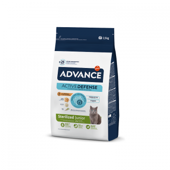 ADVANCE YOUNG STERILIZED 1,5KG - STERILIZĒTIEM KAĶIEM JUNIORIEM (VISTA UN RĪSI)