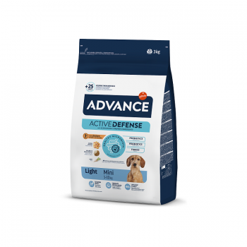 ADVANCE DOG MINI LIGHT 3,0KG - MAZO ŠĶIRŅU SUŅIEM AR LIEKO SVARU (VISTA UN RĪSI)