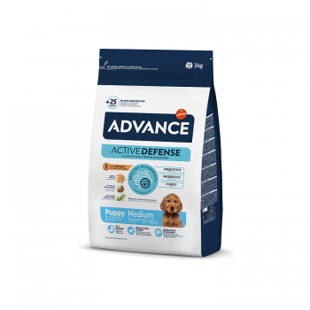 ADVANCE DOG PUPPY MEDIUM 3,0KG - VIDĒJO ŠĶIRŅU KUCĒNIEM (VISTA AR RISIEM)