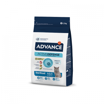 ADVANCE CAT STERILIZED TURKEY 1.5KG - STERILIZĒTIEM KAĶIEM (TĪTARS UN MIEŽI)