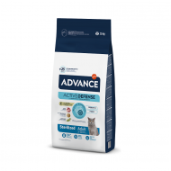 ADVANCE CAT STERILIZED TURKEY 15,0KG - STERILIZĒTIEM KAĶIEM (TĪTARS UN MIEŽI)