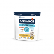 Advance Dog Mini Adult Sensitive 700g - pilnvērtīga un sabalansēta barība mazo šķirņu pieaugušiem suņiem (<10 kg) vecuma no 10 mēnešiem līdz 8 gadiem