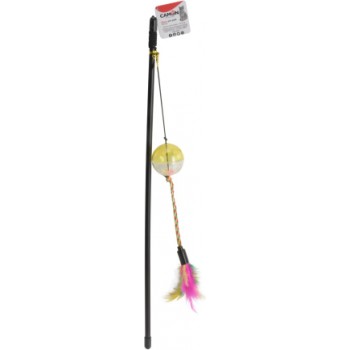 Camon Rotaļlieta Kaķiem - Nūja ar spalvām un bumbu, 46cm