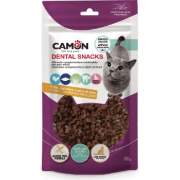 Camon Gardums kaķiem - dental snack ar vistu, skumbriju un miežu zāli 60g