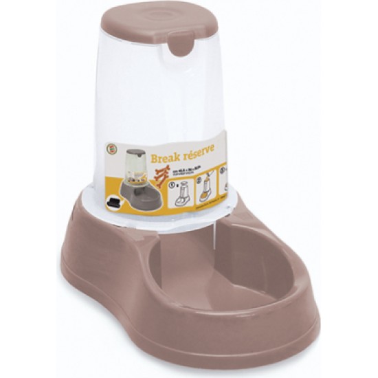 Bļoda BREAK Reserve Food 1.5l (roza-brūns) barība