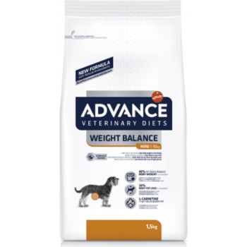 ADVANCE VETERINARY DIETS WEIGHT BALANCE MINI 1.5KG - Pilnvertīga sausā barība pieaugušiem suniem ar lieko svaru