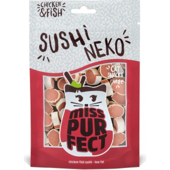 Boxby Miss Purfect Sushi Neko 45g - papildbarība kaķiem, gardie suši ar vistu un zivīm