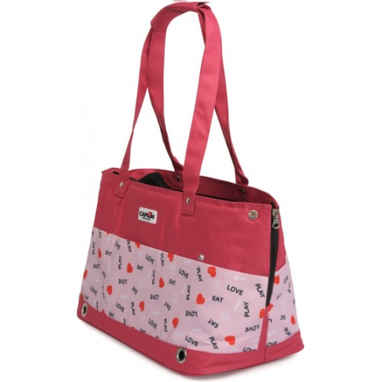 Camon Transportēšanas soma Eat/Love/Play - SARKANĀ krāsā 42x21x27 cm