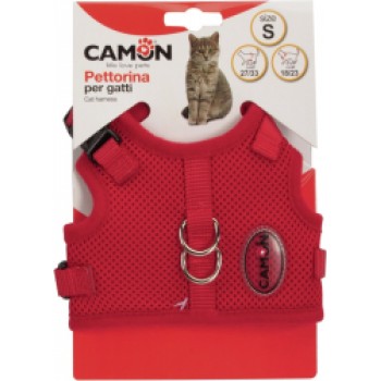 Camon Krūšu siksna kaķiem regulējama sarkana L izm. 31-38 cm 41-48 cm