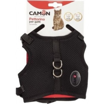 Camon Krūšu siksna kaķiem regulējama melna L izm. 31-38 cm 41-48 cm