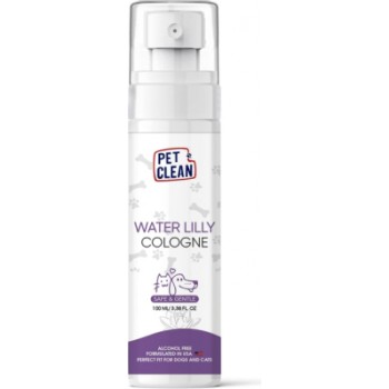 Pet Clean Pet Cologne Water Lilly 100ml - smaržūdens mājdzīvniekiem, īpaši izstrādāts ar nomierinošu un atsvaidzinošu ūdensrožu smaržu.