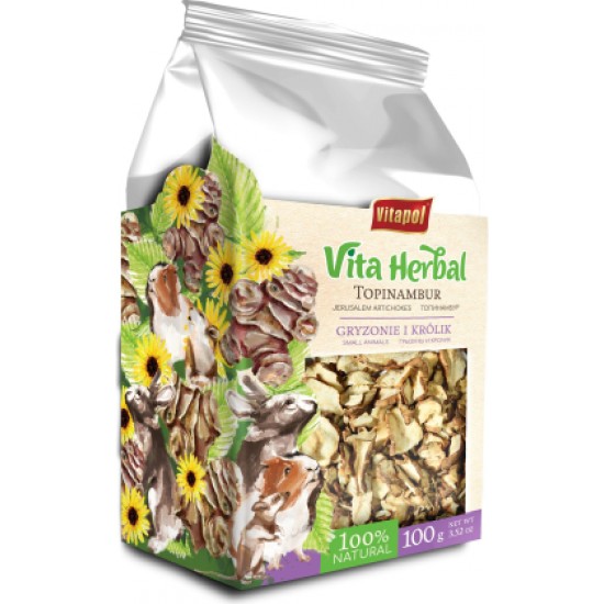 Vitapol VITA HERBAL for small animals jerusalem artichokes 100g - Papildu barība grauzējiem ar topinambūru