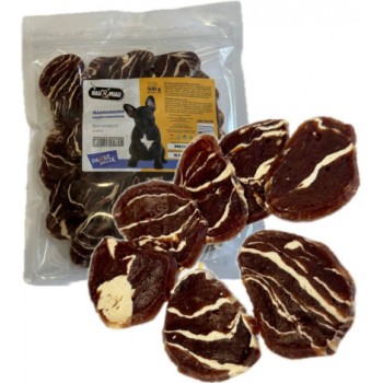 HAU & MIAU marbled beef coins 500g - Papildbarība pieaugušiem suņiem, marmora lielopu gaļas monētas