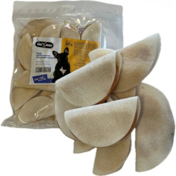 HAU & MIAU chicken taco with rawhide 500g - Papildbarība pieaugušiem suņiem, ideāls kārums jūsu sunim, liellopu āda un gards vistas pildījums