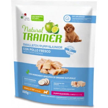 NATURAL TRAINER REGULAR MINI PUPPY/JUNIOR CHICKEN 0.8 KG - Pilnvērtīga un sabalansēta barība mazo un ļoti mazo šķirņu kucēniem