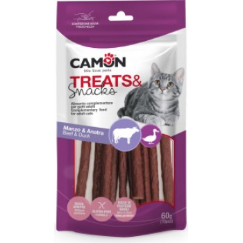 Camon Gardums kaķiem - liellopa un pīles gaļās nūjiņas 60g