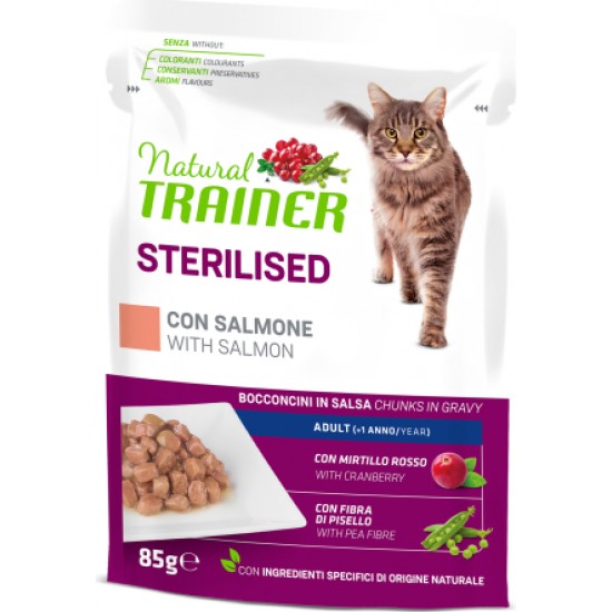 NT KONS. CAT SP. STER. ADULT SALMON 85G - pilnvērtīga barība sterilizētiem pieaugušiem kaķiem (12gb)
