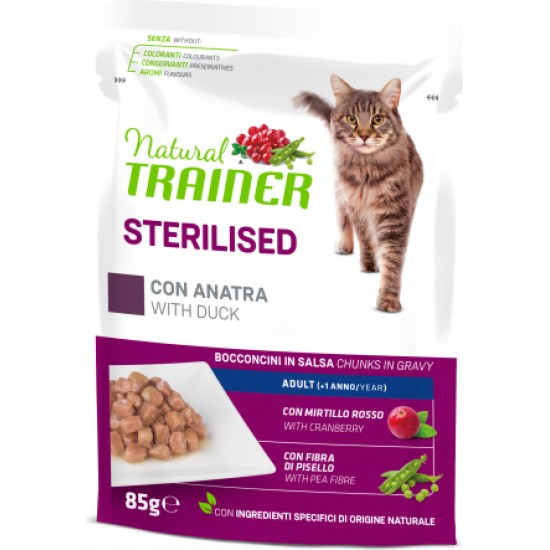 NT KONS. CAT SP. STER. ADULT DUCK 85G - pilnvērtīga barība, konservi ar pīles gaļu sterilizētiem pieaugušiem kaķiem (12gb)
