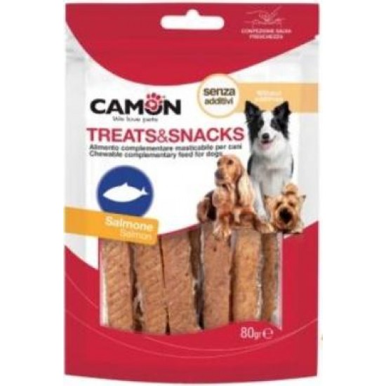 Camon Gardums - laša strēmeles ar sausu zivju ādu 80g