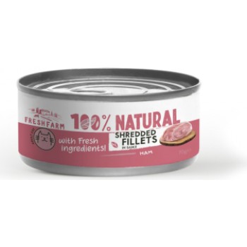 Prefera PF Fresh Farm CAT Shredded fillets in sauce with ham and chicken 70 gr