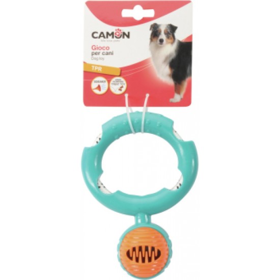 Camon Rot. Suņiem Termoplast. riņķis ar virvi un pīkstuli 16cm
