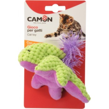 Camon Rot. Kaķiem krāsains dzivnieciņš ar spalvām un kaķumētru 14 cm