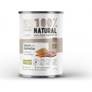 Prefera PF Fresh Farm DOG Coarse pate duck, quinoa, carrots & herbs 400 gr - pilnvērtīga mitrā barība, rupjas konsistences pastēte, pīles gaļa, kvinoja, burkāni un garšaugi 400 g.