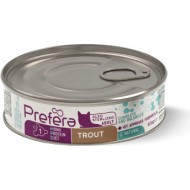 PF Fresh Farm CAT Prefera MPD Adult trout 85 gr - pilnvērtīga mitrā barība pieaugušiem kaķiem (arī sterelizētiem), monoproteīna barība ar foreli