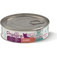 PF Fresh Farm CAT Prefera MPD Adult pork 85 gr - pilnvērtīga mitrā barība pieaugušiem kaķiem (arī sterelizētiem), monoproteīna barība ar cūkgaļu.