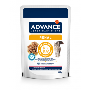 ADVANCE VETERINARY DIETS CAT RENAL 85G - KONSERVI KAĶIEM AR NIERU DARBĪBAS TRAUCĒJUMIEM (12GB)